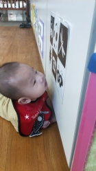 老師手做的圖卡，寶寶的眼睛看到了什麼呢？可以偷偷告訴我嗎？