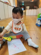 10910荳芽寶寶的滾輪畫創作