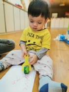 10910荳芽寶寶的滾輪畫創作