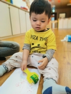 10910荳芽寶寶的滾輪畫創作