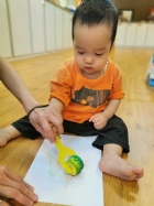 10910荳芽寶寶的滾輪畫創作