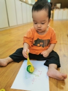 10910荳芽寶寶的滾輪畫創作