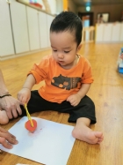 10910荳芽寶寶的滾輪畫創作