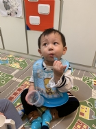 每日飯後的例行作業～荳苗班寶貝來潔牙囉！