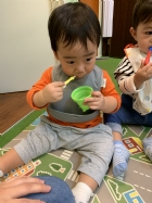 每日飯後的例行作業～荳苗班寶貝來潔牙囉！