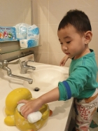 防疫工作要做好～勤洗手最重要～雖然平常有在練，還是要注意步驟哦！