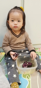 10903生活教育～玉米不是只有黃色的哦！還有白色和紫色的，老師帶來讓大家看看有什麼不同吧！