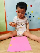 11008父親節腳印卡片及蓋印～超可愛的