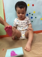 11008父親節腳印卡片及蓋印～超可愛的