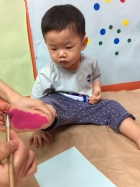 11008父親節腳印卡片及蓋印～超可愛的