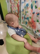 11104仔細欣賞哥哥姐姐們畫的作品～告訴老師看到了什麼？